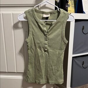 Universal Thread Olive Green Buttoned Tank Top